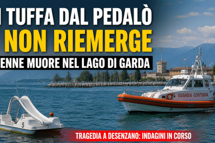 Pedalò e motovedetta della Guardia Costiera sul lago di Garda dopo la tragedia del 16enne a Desenzano