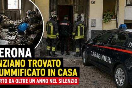 Appartamento a Verona dopo il ritrovamento di un anziano trovato morto in casa da oltre un anno
